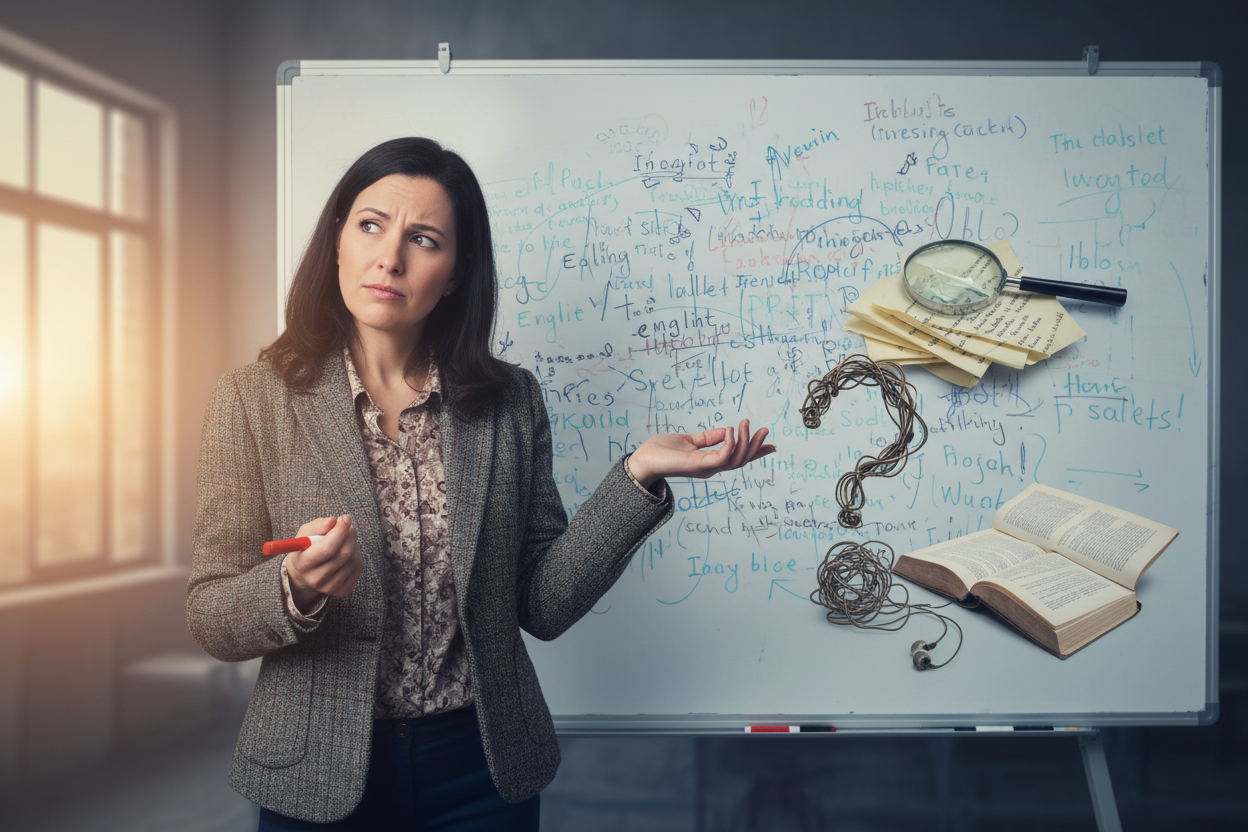 英語コーチングは意味ないのかと疑問を持つ女性講師