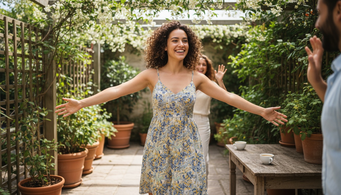 英会話初心者が英語で挨拶しているイメージ