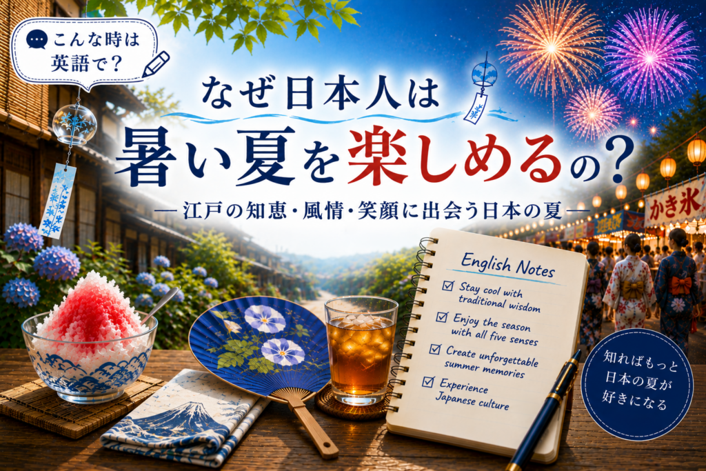 日本の夏を楽しく乗り切る知恵を集めたイメージ画像
